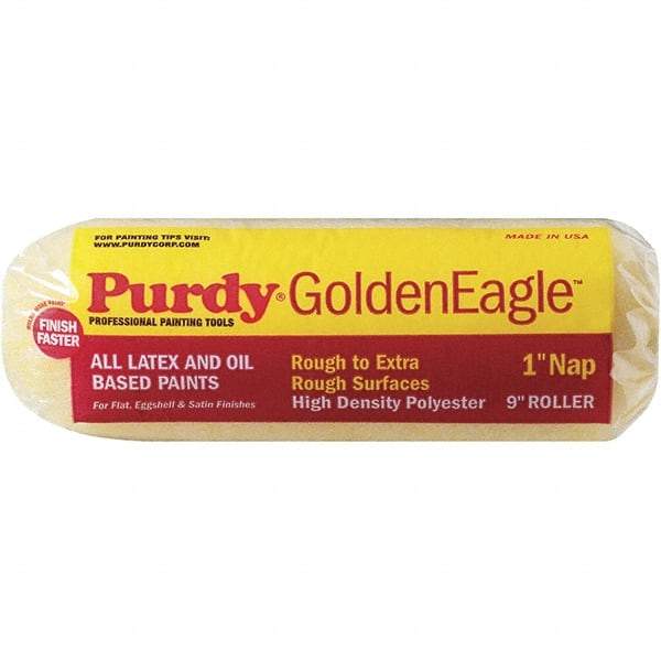 Purdy - 1" Nap, 9" Wide Paint General Purpose Roller Cover - Rough Texture, High Density Polyester - Exact Tool & Supply