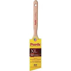 Purdy - 2" Angled Synthetic Sash Brush - 2-11/16" Bristle Length, 6" Wood Fluted Handle - Exact Tool & Supply