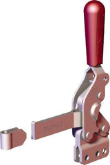 De-Sta-Co - 1,000 Lb Holding Capacity, Vertical Handle, Manual Hold Down Toggle Clamp - 64° Handle Movement, 76° Bar Opening, Solid Bar, Straight Base, Carbon Steel - Exact Tool & Supply