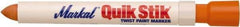 Markal - Orange Paint Marker - Round Crayon Tip, Alcohol Base Ink - Exact Tool & Supply
