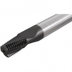 Iscar - 1/8-27 NPT, 0.299" Cutting Diam, 3 Flute, Solid Carbide Helical Flute Thread Mill - Internal/External Thread, 0.43" LOC, 2-1/2" OAL - Exact Tool & Supply