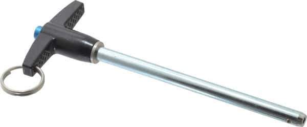 Gibraltar - 1/4" Diam, 3-1/2" Usable Length, T Handle, Quick Release Pin - Grade 4130 Steel, Zinc-Plated Finish - Exact Tool & Supply