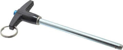 Gibraltar - 1/4" Diam, 3-1/2" Usable Length, T Handle, Quick Release Pin - Grade 4130 Steel, Zinc-Plated Finish - Exact Tool & Supply