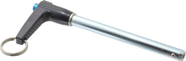 Gibraltar - 5/16" Diam, 3" Usable Length, L Handle, Quick Release Pin - Grade 4130 Steel, Zinc-Plated Finish - Exact Tool & Supply