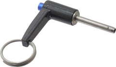Gibraltar - 3/16" Diam, 1" Usable Length, L Handle, Quick Release Pin - Grade 17-4 Stainless Steel, Bright Finish - Exact Tool & Supply