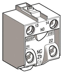 Telemecanique Sensors - 2NC, 3 Amp, Electrical Switch Contact Block - 240 VAC, For Use with ZCD29, ZCKJ9, ZCKM9, ZCKS9, ZCP29 - Exact Tool & Supply