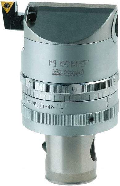 Komet - 32mm Body Diam, Manual Single Cutter Boring Head - 38mm to 50mm Bore Diam - Exact Tool & Supply