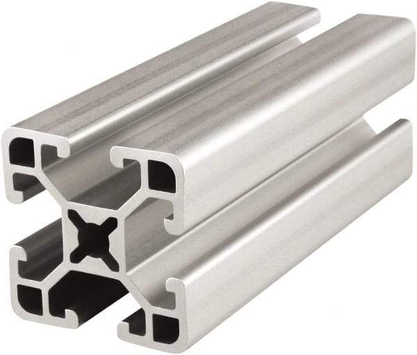 80/20 Inc. - 145 Inches Long x 1-1/2 Inches Wide x 1 Inch High, T Slotted Aluminum Extrusion - 0.781 Square Inches, Clear Anodized Finish - Exact Tool & Supply