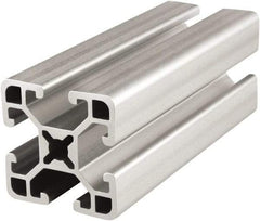 80/20 Inc. - 145 Inches Long x 1-1/2 Inches Wide x 1 Inch High, T Slotted Aluminum Extrusion - 0.781 Square Inches, Clear Anodized Finish - Exact Tool & Supply