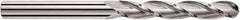 SGS - 20mm Diam, 75mm LOC, 3 Flute Solid Carbide Ball End Mill - AlTiN Finish, Single End, 150mm OAL, 20mm Shank Diam, Spiral Flute - Exact Tool & Supply