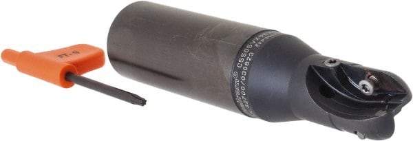 Kennametal - 3/4" Cut Diam, 3/4" Max Depth of Cut, 1" Shank Diam, 4.28" OAL, Indexable Ball Nose End Mill - Weldon Flat Shank, C5505VX Toolholder, XPNT Insert - Exact Tool & Supply