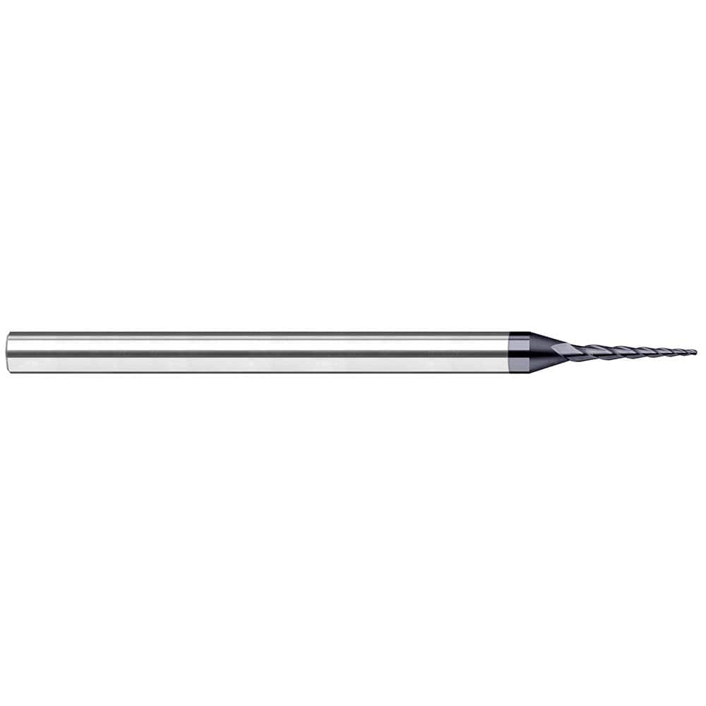 Harvey Tool - 5° per Side 1/8" Small End Diam 1-1/4" LOC 3-Flute Solid Carbide Tapered Ball End Mill - Exact Tool & Supply