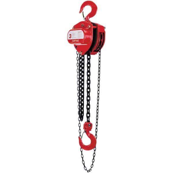 Coffing - 10,000 Lb Capacity, 10' Lift Height, Chain Manual Hoist - Exact Tool & Supply
