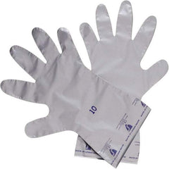 North - 14-1/2" Long, 2.7 mil Thick, Chemical Resistant Gloves - Silver - Exact Tool & Supply