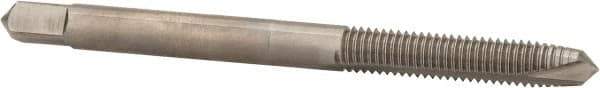 Hertel - #10-32 UNF, 2 Flute, Bright Finish, High Speed Steel Spiral Point Tap - Plug Chamfer, Right Hand Thread, 2-3/8" OAL - Exact Tool & Supply