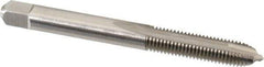 Hertel - 1/4-28 UNF, 2 Flute, Bright Finish, High Speed Steel Spiral Point Tap - Plug Chamfer, Right Hand Thread, 2-1/2" OAL - Exact Tool & Supply