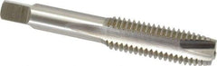 Hertel - 9/16-12 UNC, 3 Flute, Bright Finish, High Speed Steel Spiral Point Tap - Plug Chamfer, Right Hand Thread, 3-19/32" OAL - Exact Tool & Supply