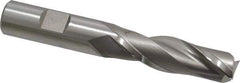 Hertel - 5/8", 2" LOC, 5/8" Shank Diam, 4-1/8" OAL, 2 Flute, Cobalt Square End Mill - Single End, Uncoated, Spiral Flute, 30° Helix, Centercutting, Right Hand Cut, Right Hand Flute - Exact Tool & Supply