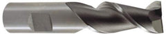 Hertel - 3/8", 2-1/2" LOC, 3/8" Shank Diam, 4-1/4" OAL, 2 Flute, Cobalt Square End Mill - Single End, Uncoated, Spiral Flute, 30° Helix, Centercutting, Right Hand Cut, Right Hand Flute - Exact Tool & Supply