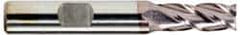 Hertel - 7/16", 1-3/4" LOC, 3/8" Shank Diam, 3-3/4" OAL, 4 Flute, High Speed Steel Square End Mill - Single End, TiCN Finish, Spiral Flute, 30° Helix, Centercutting, Right Hand Cut, Right Hand Flute - Exact Tool & Supply
