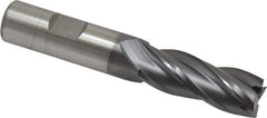 Hertel - 5/8", 1-5/8" LOC, 5/8" Shank Diam, 3-3/4" OAL, 4 Flute, Cobalt Square End Mill - Single End, TiCN Finish, Spiral Flute, 30° Helix, Centercutting, Right Hand Cut, Right Hand Flute - Exact Tool & Supply