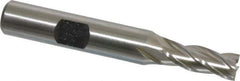 Hertel - 9/32", 3/4" LOC, 3/8" Shank Diam, 2-1/2" OAL, 4 Flute, High Speed Steel Square End Mill - Single End, Uncoated, Spiral Flute, 30° Helix, Centercutting, Right Hand Cut, Right Hand Flute - Exact Tool & Supply