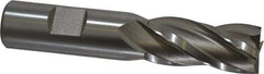 Hertel - 3/4", 1-5/8" LOC, 3/4" Shank Diam, 3-7/8" OAL, 4 Flute, High Speed Steel Square End Mill - Single End, Uncoated, Spiral Flute, 30° Helix, Centercutting, Right Hand Cut, Right Hand Flute - Exact Tool & Supply
