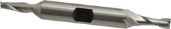 Hertel - 13/64", 1/2" LOC, 3/8" Shank Diam, 3-1/8" OAL, 2 Flute, High Speed Steel Square End Mill - Double End, Uncoated, Spiral Flute, 30° Helix, Centercutting, Right Hand Cut, Right Hand Flute - Exact Tool & Supply