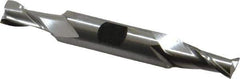 Hertel - 25/64", 13/16" LOC, 1/2" Shank Diam, 3-3/4" OAL, 2 Flute, High Speed Steel Square End Mill - Double End, Uncoated, Spiral Flute, 30° Helix, Centercutting, Right Hand Cut, Right Hand Flute - Exact Tool & Supply