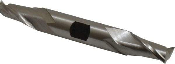 Hertel - 31/64", 13/16" LOC, 1/2" Shank Diam, 3-3/4" OAL, 2 Flute, High Speed Steel Square End Mill - Double End, Uncoated, Spiral Flute, 30° Helix, Centercutting, Right Hand Cut, Right Hand Flute - Exact Tool & Supply