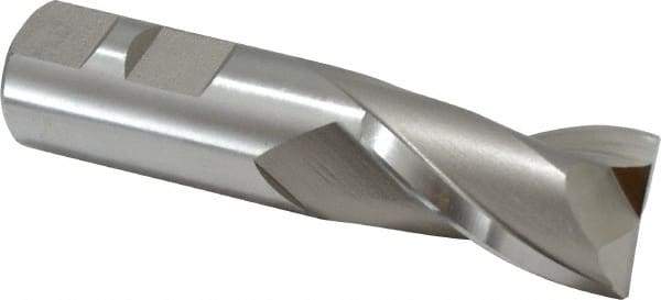 Hertel - 15/16", 1-1/2" LOC, 7/8" Shank Diam, 3-3/4" OAL, 2 Flute, High Speed Steel Square End Mill - Single End, Uncoated, Centercutting - Exact Tool & Supply