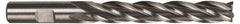 Hertel - 3/4", 3" LOC, 3/4" Shank Diam, 5-1/4" OAL, 4 Flute, Cobalt Square End Mill - Single End, Uncoated, Spiral Flute, 30° Helix, Right Hand Cut, Right Hand Flute - Exact Tool & Supply