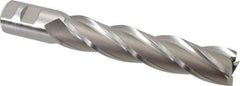 Hertel - 1-1/4", 6" LOC, 1-1/4" Shank Diam, 8-1/2" OAL, 4 Flute, High Speed Steel Square End Mill - Single End, Uncoated, Spiral Flute, 30° Helix, Right Hand Cut, Right Hand Flute - Exact Tool & Supply