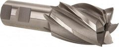 Hertel - 1-1/2", 2" LOC, 1" Shank Diam, 4-1/2" OAL, 6 Flute, High Speed Steel Square End Mill - Single End, Uncoated, Spiral Flute, 30° Helix, Right Hand Cut, Right Hand Flute - Exact Tool & Supply
