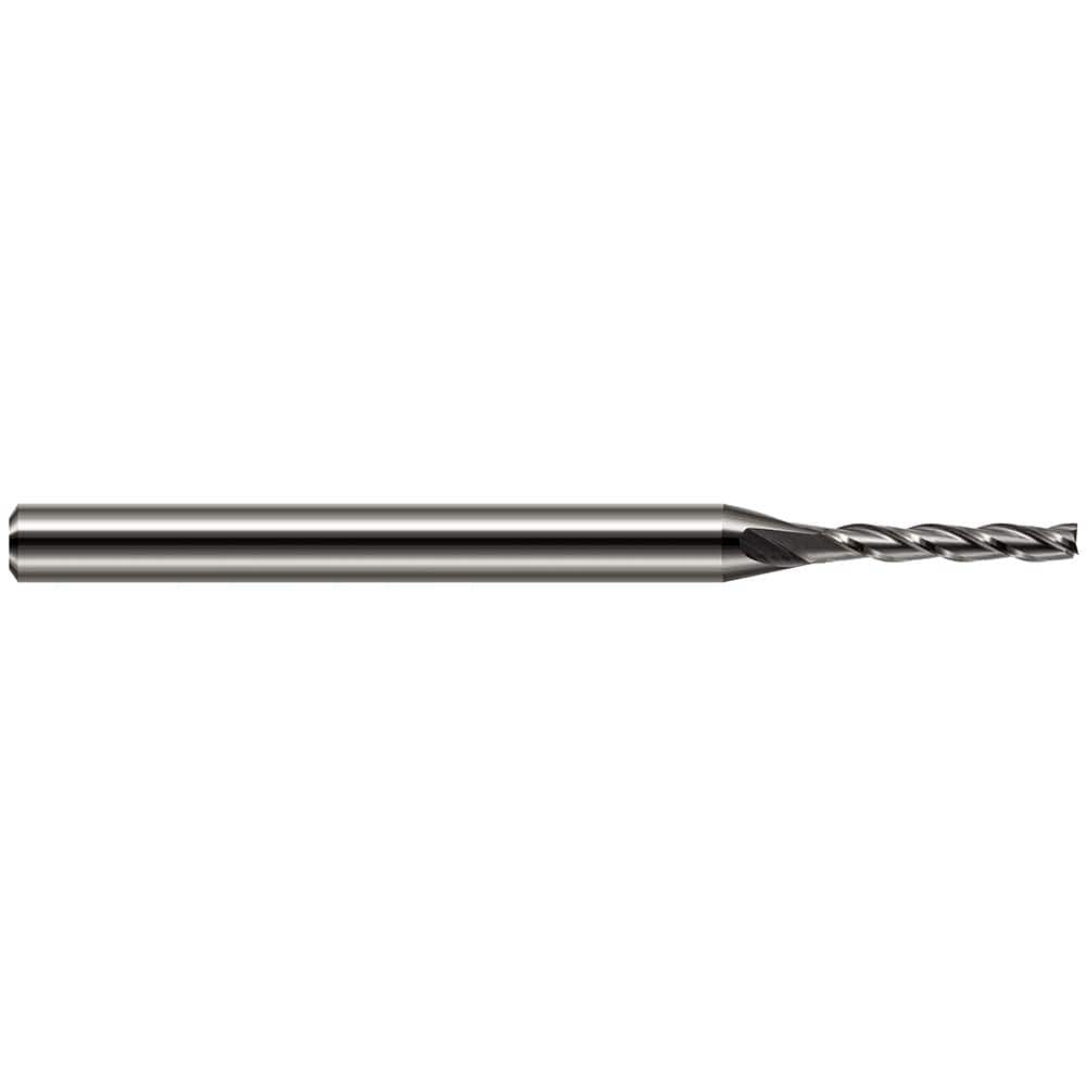 Harvey Tool - 0.09", 0.45" LOC, 1/8" Shank Diam, 2-1/2" OAL, 3 Flute Solid Carbide Square End Mill - Exact Tool & Supply