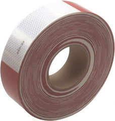 3M - DOT Conspicuity Tape Color: Red and White Tape Material: Pressure Sensitive Adhesive - Exact Tool & Supply