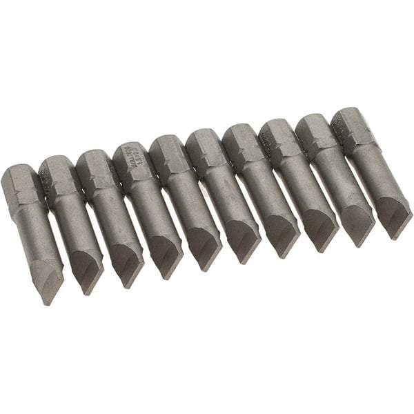 Wiha - Slotted Screwdriver Bits Reversible: NonReversible Blade Width (Inch): 5/16 - Exact Tool & Supply