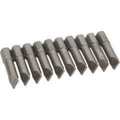 Wiha - Slotted Screwdriver Bits Reversible: NonReversible Blade Width (Inch): 5/16 - Exact Tool & Supply