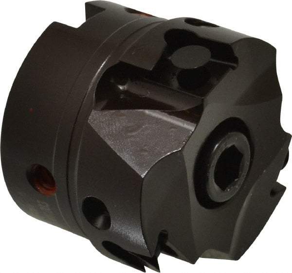 Kennametal - 3 Inserts, 2" Cut Diam, 3/4" Arbor Diam, 0.394" Max Depth of Cut, Indexable Square-Shoulder Face Mill - 0/90° Lead Angle, 1.57" High, BGHX 15L5... Insert Compatibility, Through Coolant, Series Fix-Perfect - Exact Tool & Supply