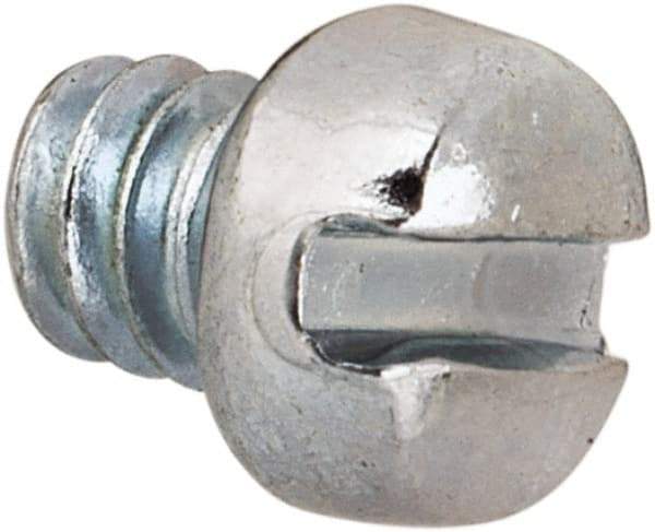 Value Collection - #4-40 UNC, 1/8" Length Under Head Slotted Drive Machine Screw - Fillister Head, Grade J82 Steel, Zinc-Plated Finish, Without Washer - Exact Tool & Supply