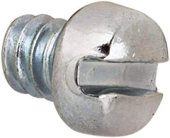 Value Collection - #4-40 UNC, 1/8" Length Under Head Slotted Drive Machine Screw - Fillister Head, Grade J82 Steel, Zinc-Plated Finish, Without Washer - Exact Tool & Supply