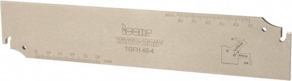 Iscar - 1.7717" Blade Height, 0.134" Blade Width, 8.858" OAL, Neutral Cut, Single End Indexable Cut-Off Blade - TGFH Blade, Tang-Grip Series - Exact Tool & Supply