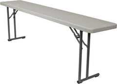 NPS - 96" Long x 18" Wide x 29-1/2" High, Lightweight Folding Table - Speckled Gray - Exact Tool & Supply