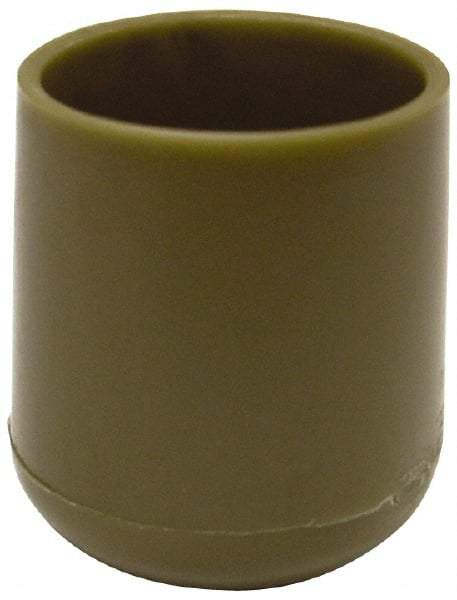 NPS - Brown Replacement Glides - For Folding Chairs with 7/8" Tubular Steel - Exact Tool & Supply