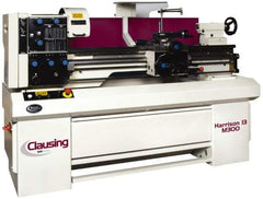 Clausing - 13" Swing, 40" Between Centers, 230/460 Volt, Triple Phase Engine Lathe - 3MT Taper, 3 hp, 40 to 2,500 RPM, 1-9/16" Bore Diam, 40" Deep x 57" High x 84" Long - Exact Tool & Supply