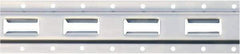 Erickson Manufacturing - Steel Vertical E-Track - 4" Long, Galvanized Finish, 6,000 Lb Capacity - Exact Tool & Supply