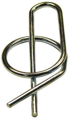 Value Collection - 1/4" Shaft Diam, 0.936" Long, 0.054" Wire Diam, Locking Cotter Pin - 0.26 to 0.27" Ring Diam, RC 60-70 Spring Steel, Zinc-Plated Finish - Exact Tool & Supply