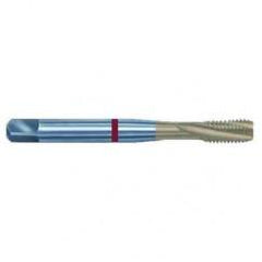 1-8 2B 5-Flute PM Cobalt Red Ring Semi-Bottoming 15 degree Spiral Flute Tap-TiN - Exact Tool & Supply
