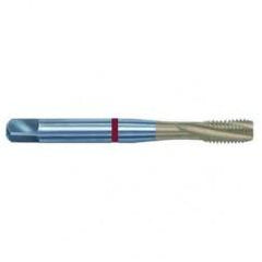 1-12 2B 5-Flute PM Cobalt Red Ring Semi-Bottoming 15 degree Spiral Flute Tap-TiN - Exact Tool & Supply