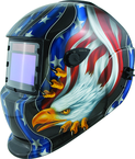 #41265 - Solar Powered Welding Helmet - Eagle/Flag - Replacement Lens: 4.5x3.5" Part # 41264 - Exact Tool & Supply